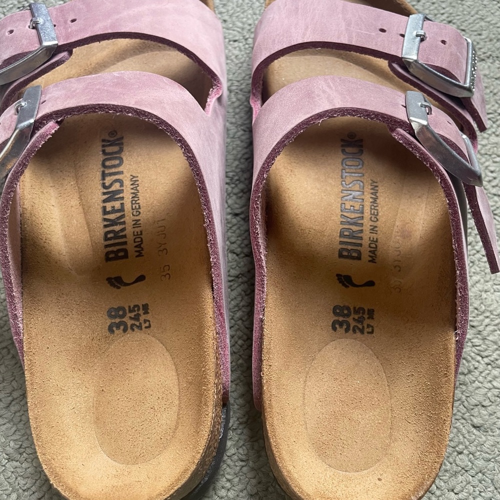 Birkenstock Arizona lavender oiled leather 38/7 narrow - Picture 2 of 8
